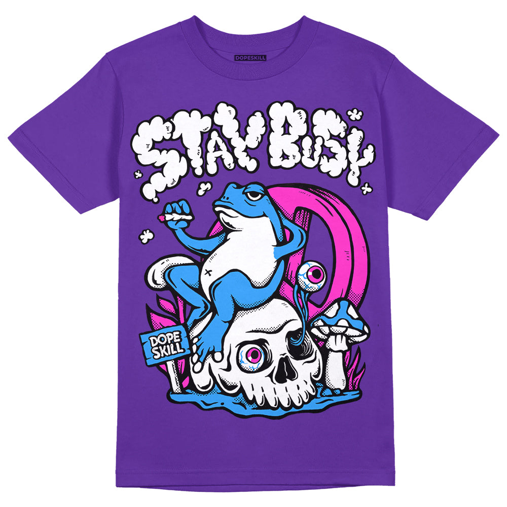 PURPLE Collection superstreetwear Purple T-shirt Stay Busy Graphic