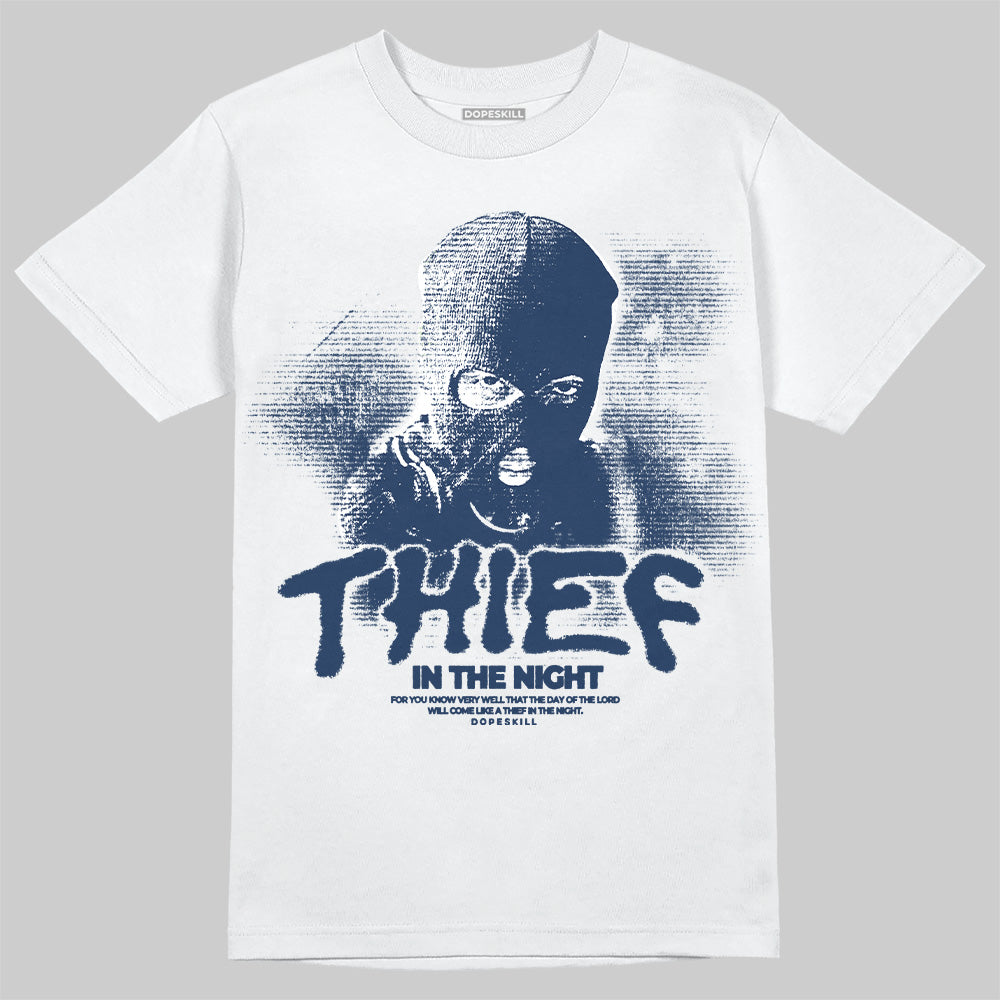 Summit White Navy 4s superstreetwear T-Shirt Thief In The Night Graphic
