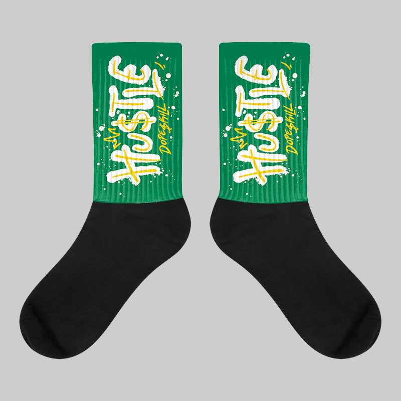 Lucky Green 5s superstreetwear Sublimated Socks Hustle Graphic