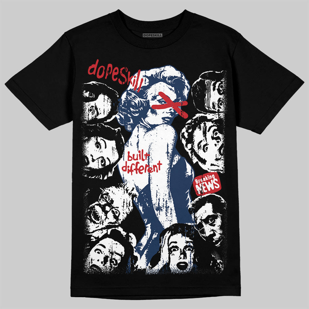 Summit White Navy 4s superstreetwear T-Shirt Built Different Graphic