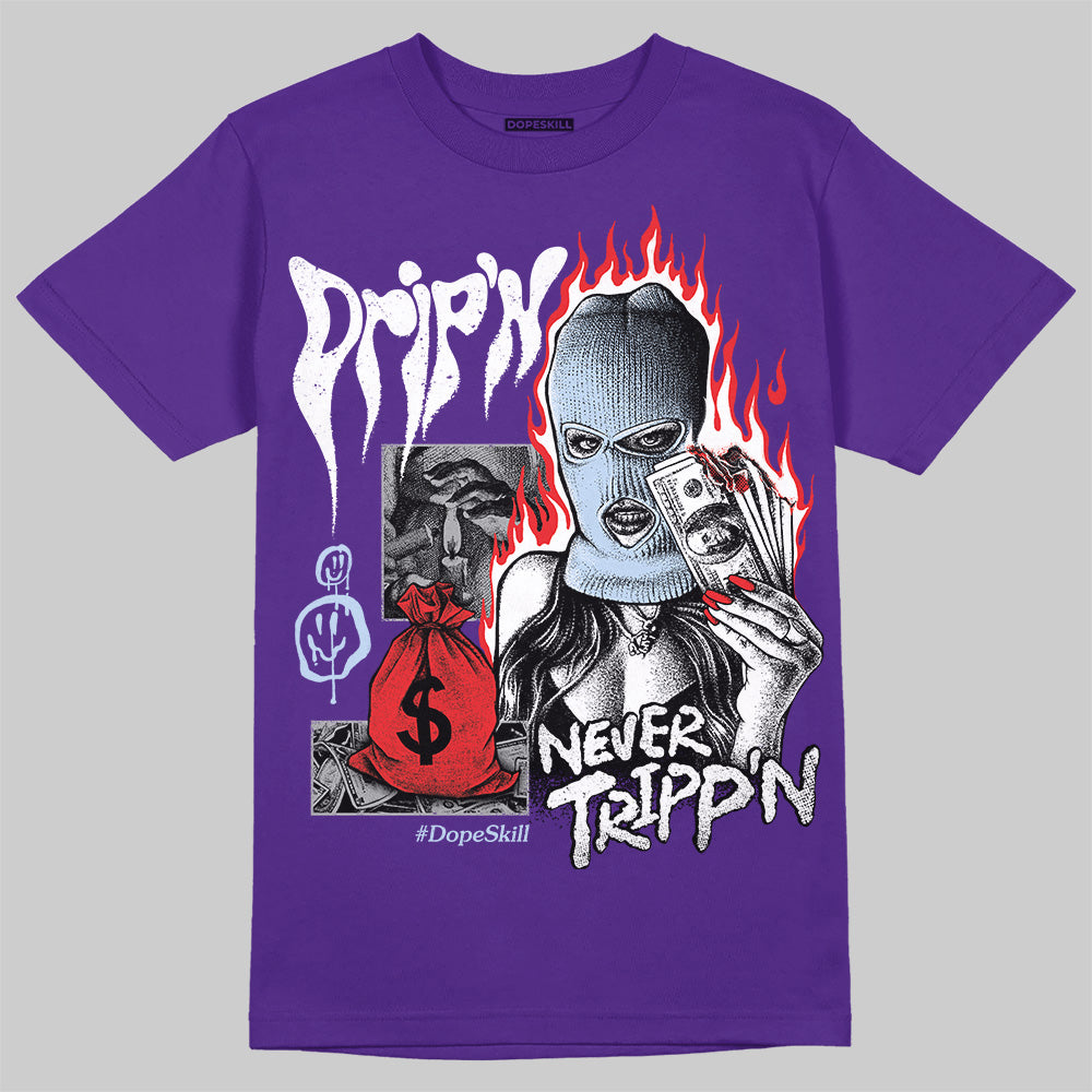 Grape 5s superstreetwear T-Shirt Drip'n Never Tripp'n Graphic