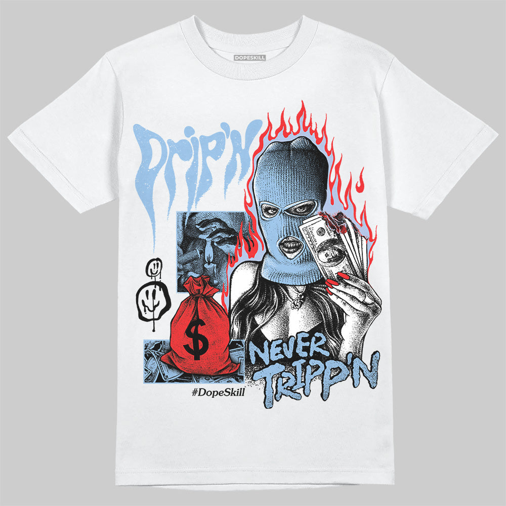 Women's Runner Sneaker Light Blue superstreetwear T-Shirt Drip'n Never Tripp'n Graphic
