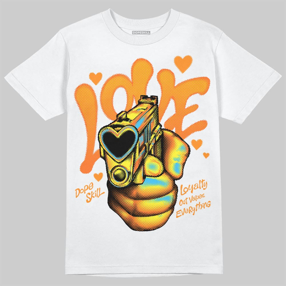 Orange Black White superstreetwear T-Shirt Love Shot Graphic