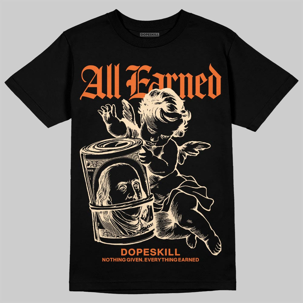 Orange Black White superstreetwear T-Shirt All Earned Graphic
