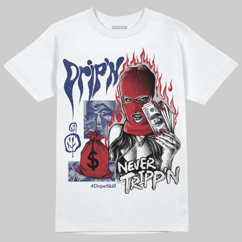 Rare Air Deep Royal Blue 1s superstreetwear T-Shirt Drip'n Never Tripp'n Graphic