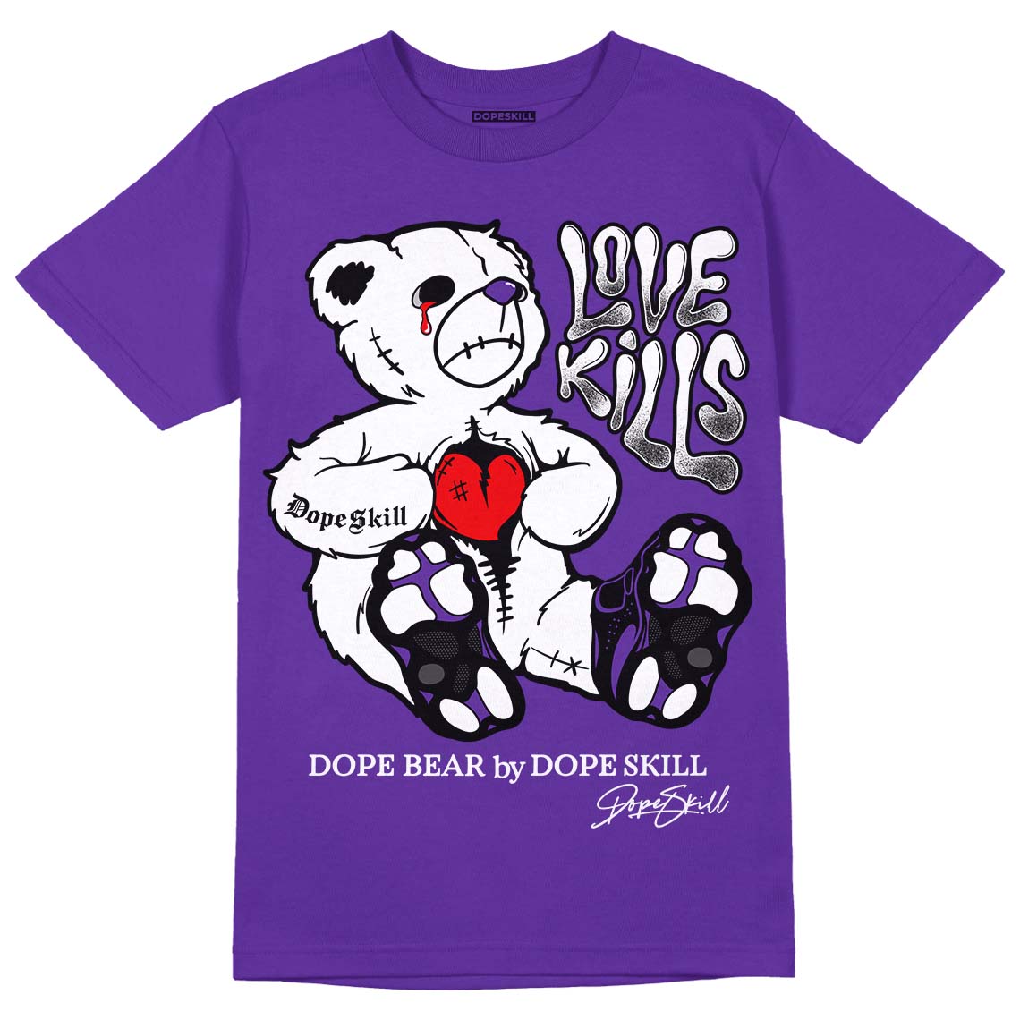 Court Purple 13s superstreetwear Purple T-shirt Love Kills Graphic