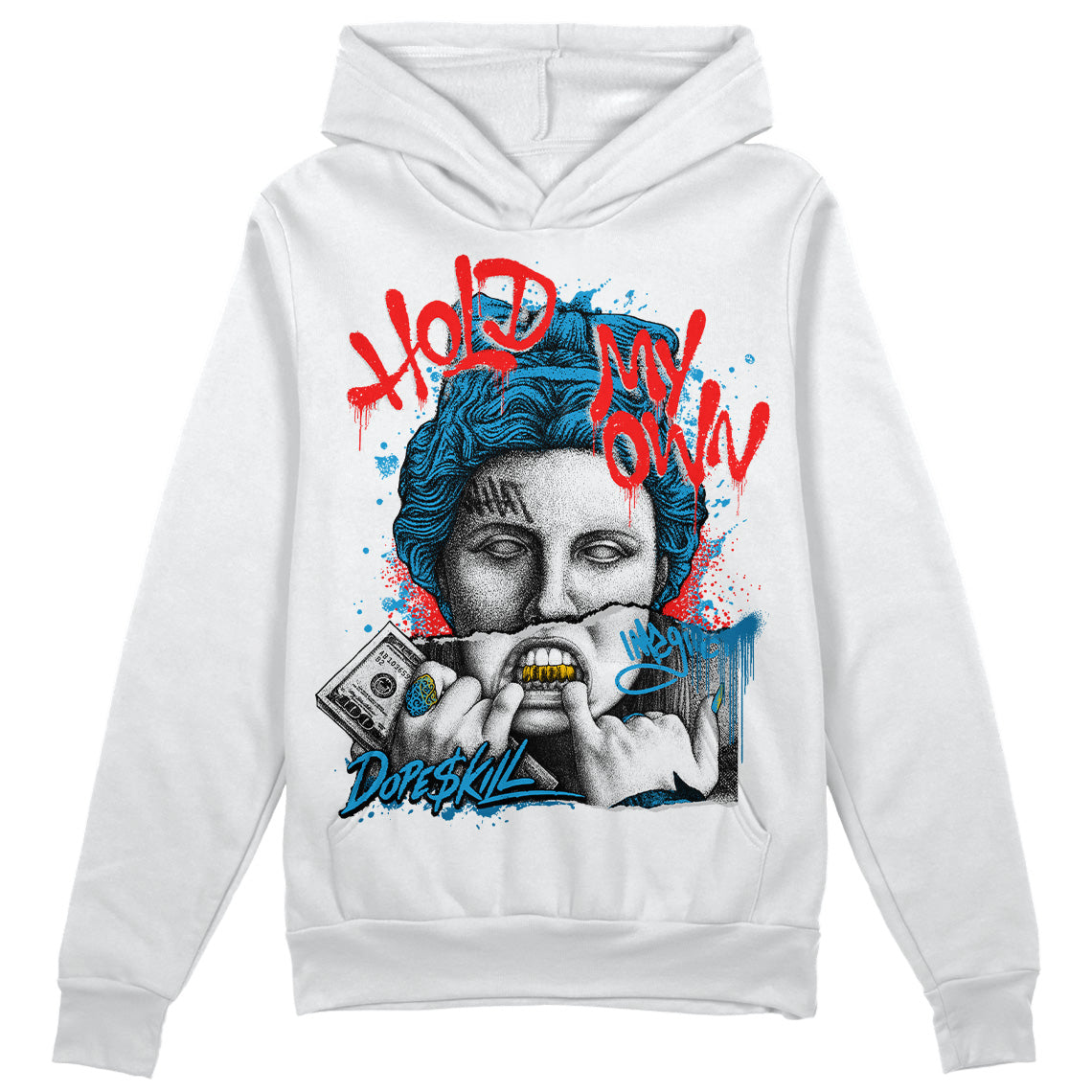 Military Blue 4s superstreetwear Hoodie Sweatshirt Hold My Own Graphic