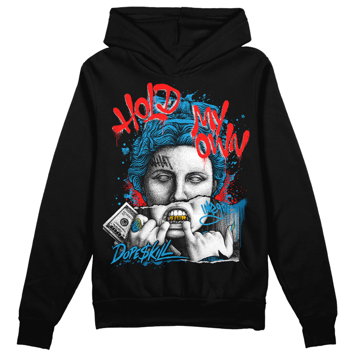 Military Blue 4s superstreetwear Hoodie Sweatshirt Hold My Own Graphic
