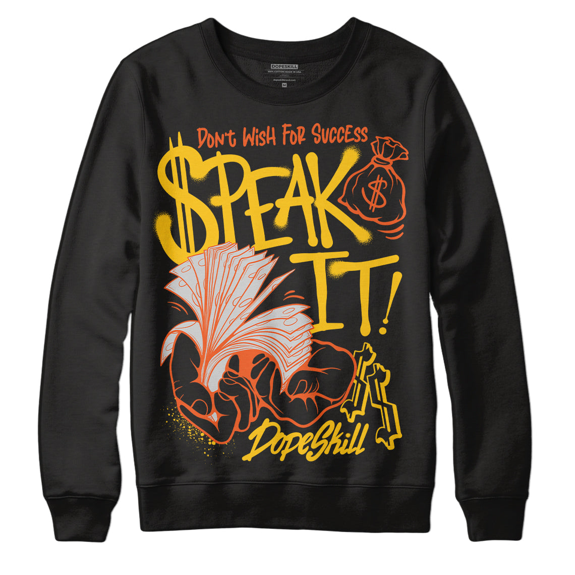 Yellow Collection superstreetwear Sweatshirt Speak It Graphic