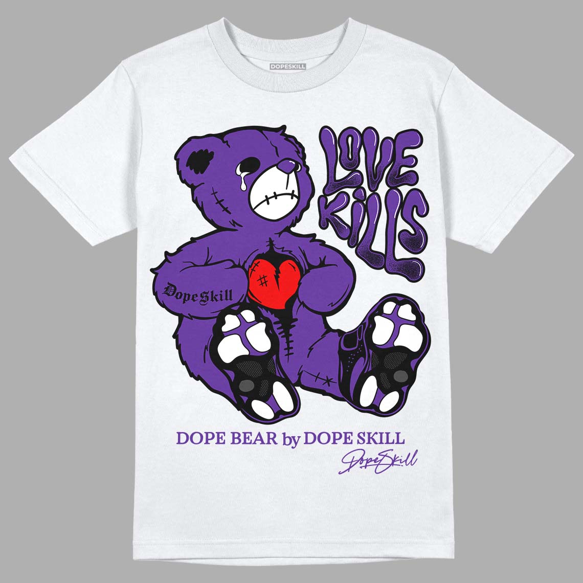 Court Purple 13s superstreetwear T-Shirt Love Kills Graphic