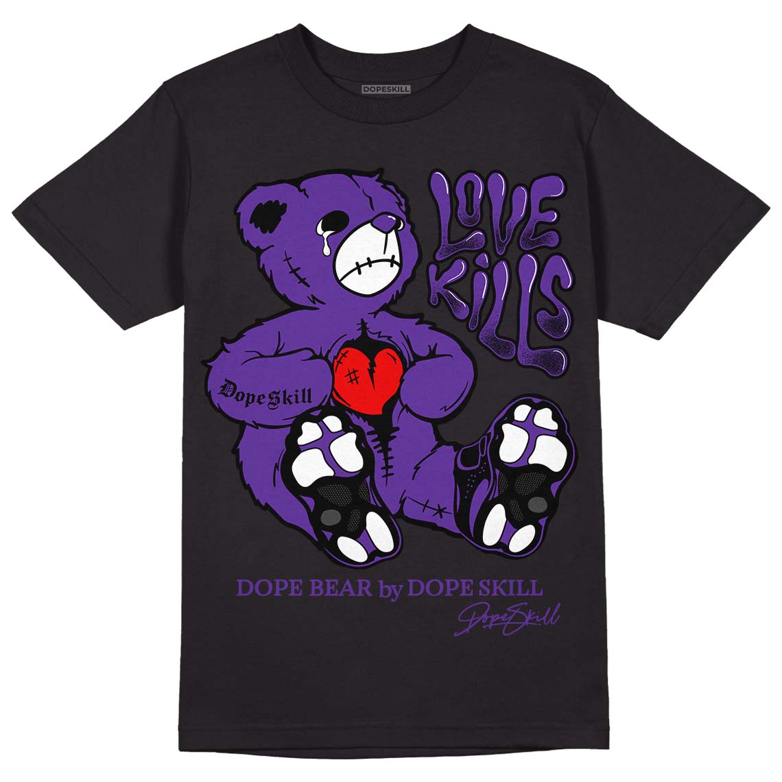 Court Purple 13s superstreetwear T-Shirt Love Kills Graphic