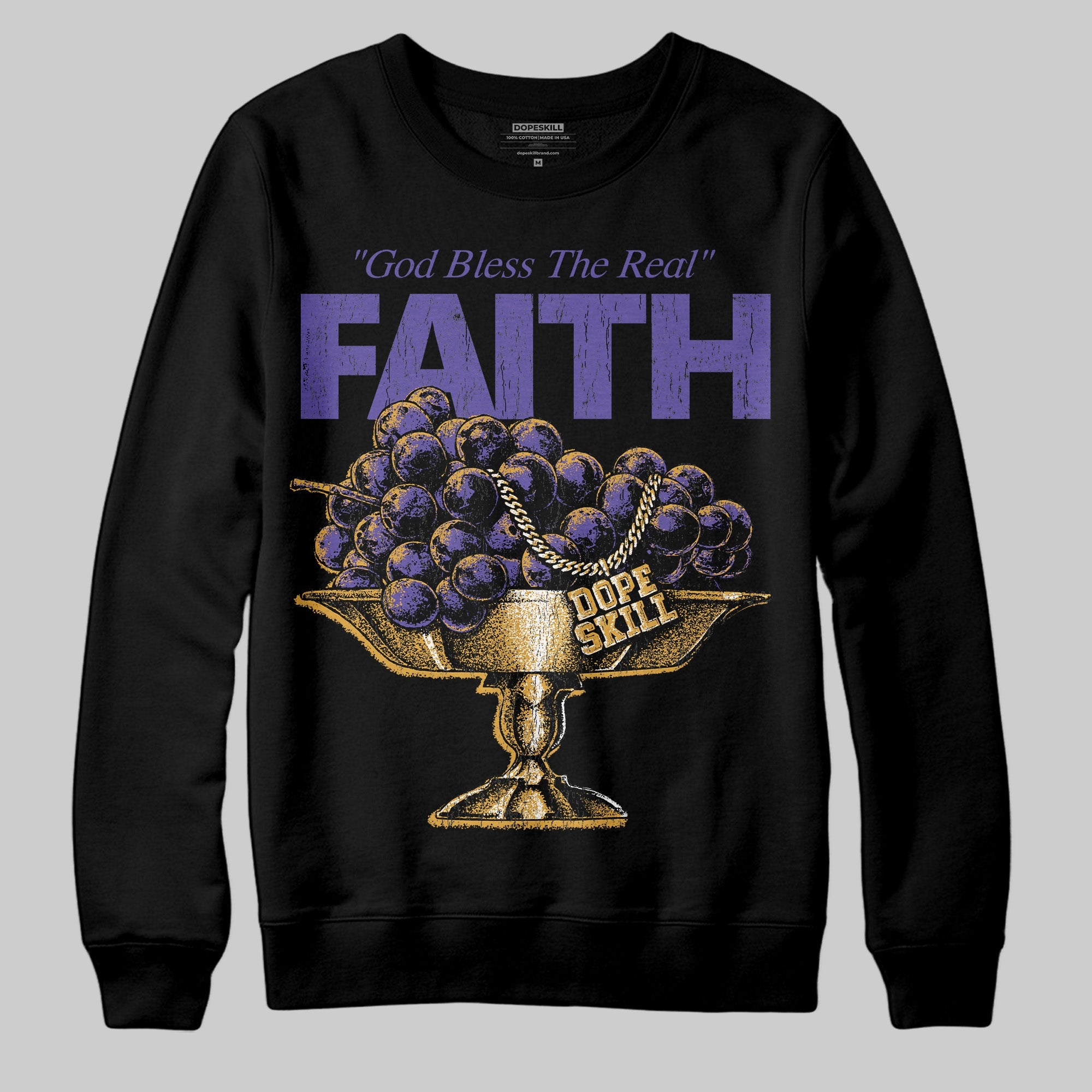 Grape 5s superstreetwear Sweatshirt Faith Graphic