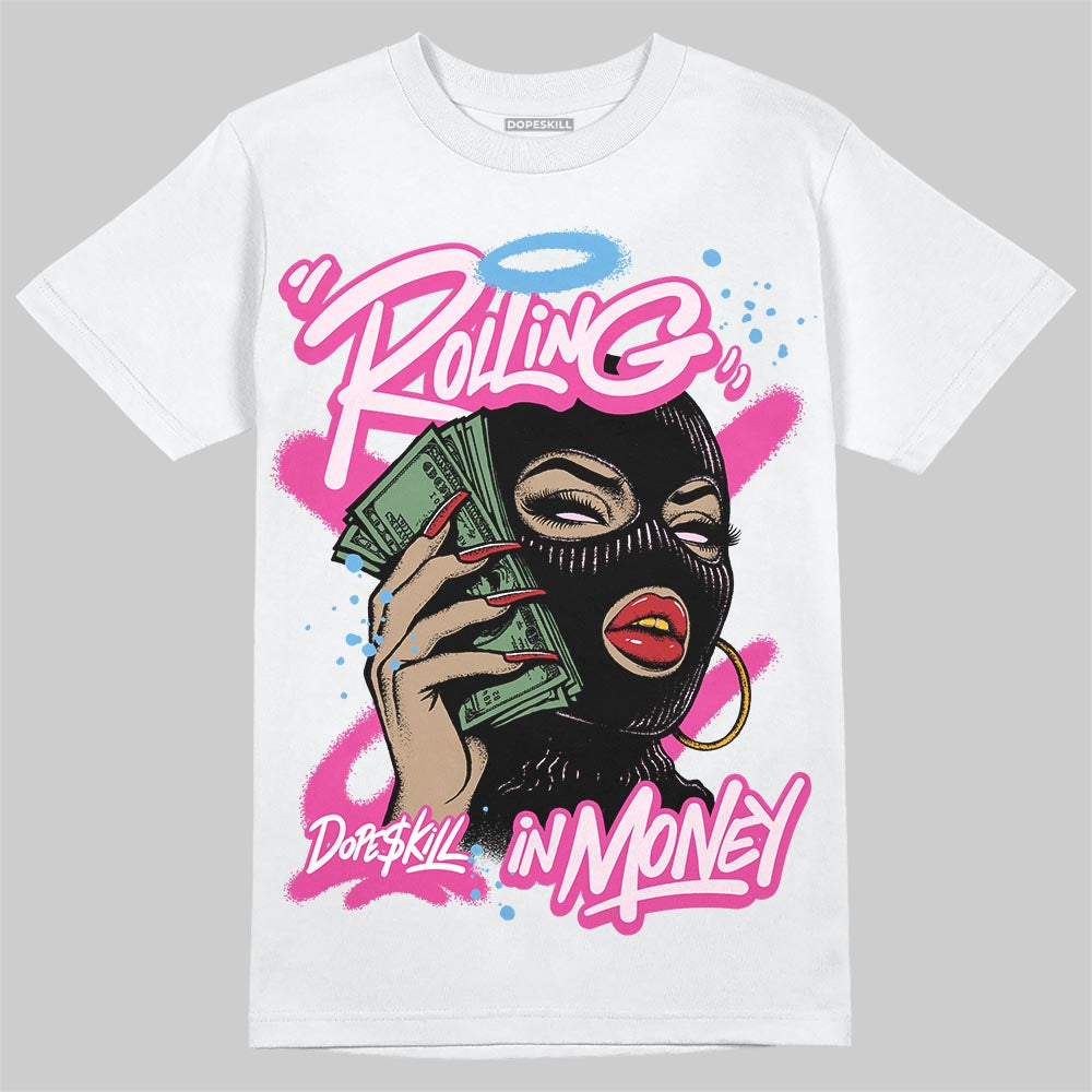 Pink Collection superstreetwear T-Shirt Rolling in Money Graphic
