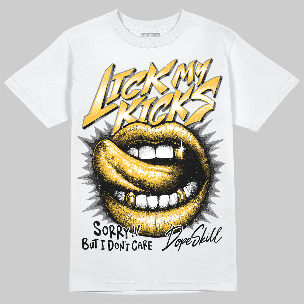 9060 Varsity Gold superstreetwear T-Shirt Lick My Kicks Graphic