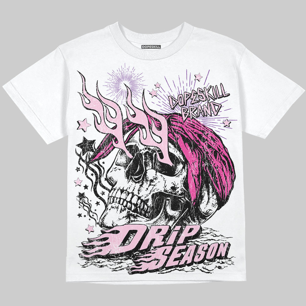 Pink Collection superstreetwear Oversize Print T-Shirt Drip Season Graphic