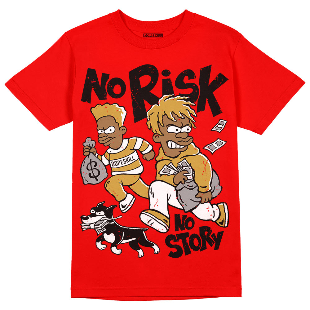 Red Collection superstreetwear Red T-shirt No Risk No Story Graphic