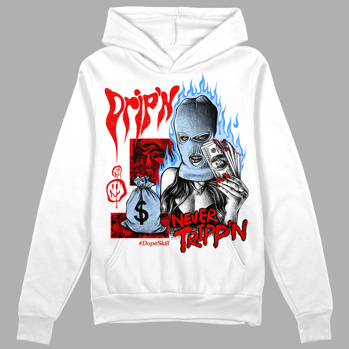 Cherry 11s superstreetwear Hoodie Sweatshirt Drip'n Never Tripp'n Graphic