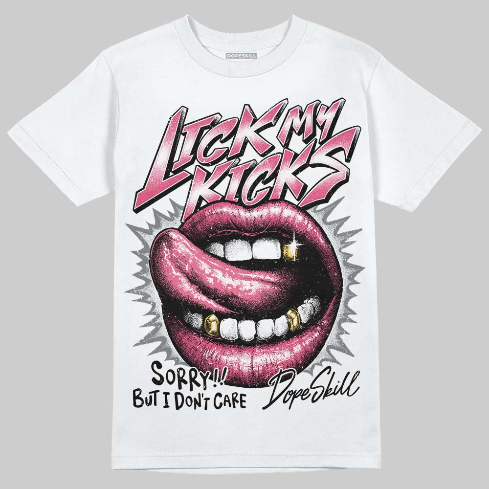 White Fluo Pink superstreetwear T-Shirt Lick My Kicks Graphic