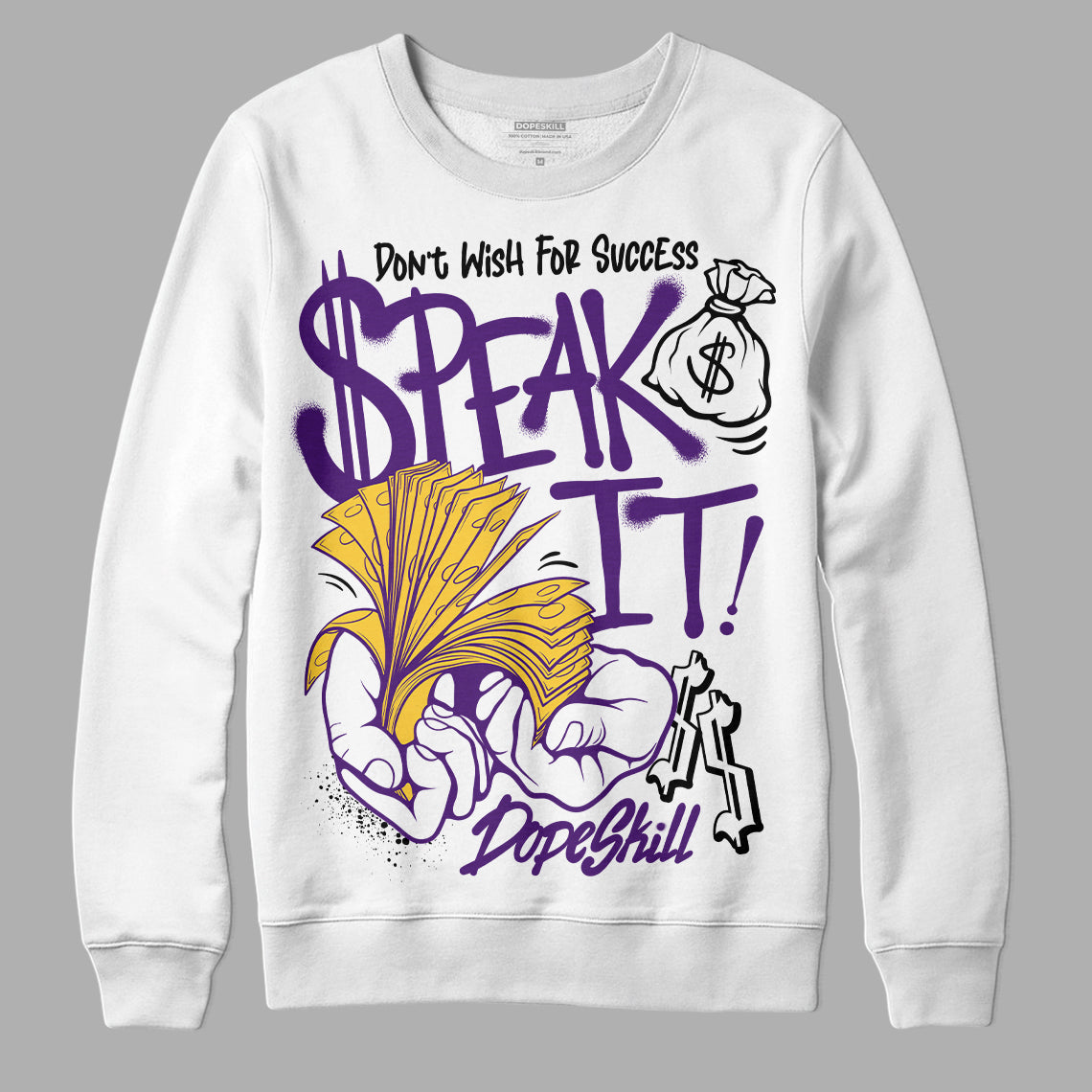 Field Purple 12s superstreetwear Sweatshirt Speak It Graphic