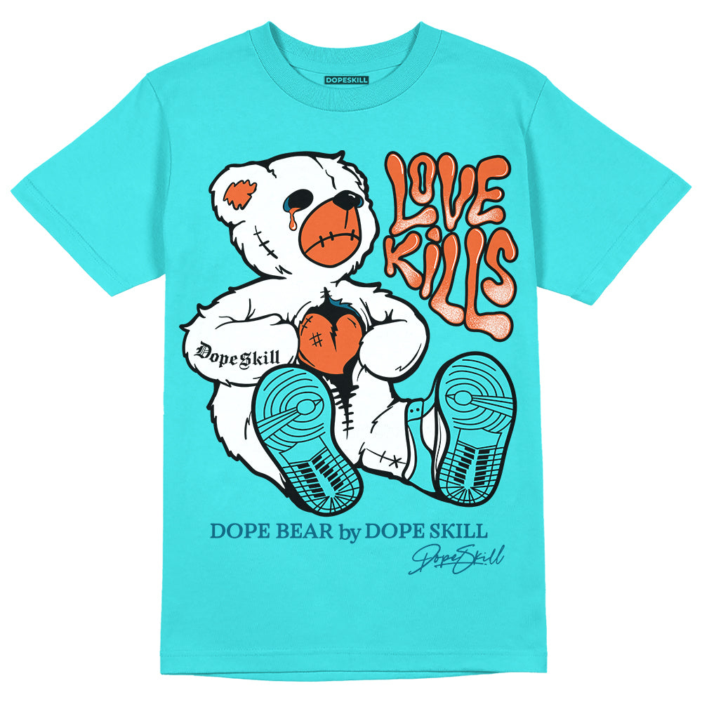 Dunk Dolphins superstreetwear Tahiti Blue T-shirt Love Kills Graphic