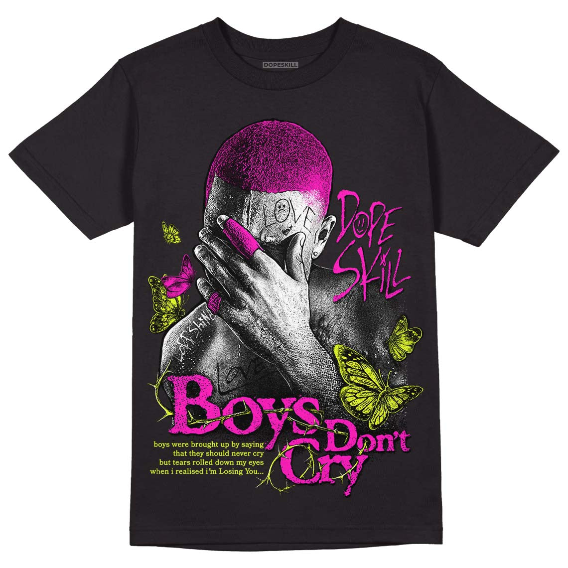 Dunk Low Active Fuchsia superstreetwear T-Shirt Boys Don't Cry Graphic