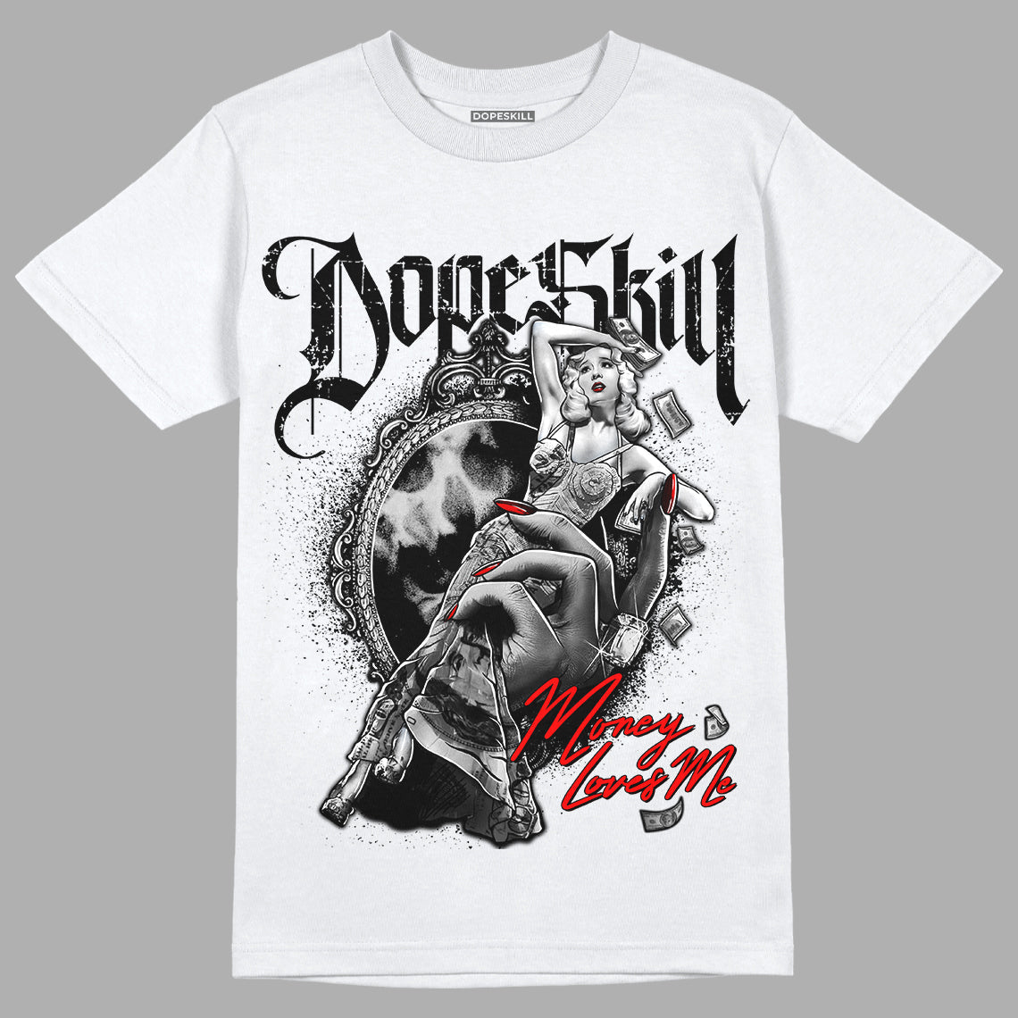 Dunk Low Panda White Black superstreetwear T-Shirt Money Loves Me Graphic