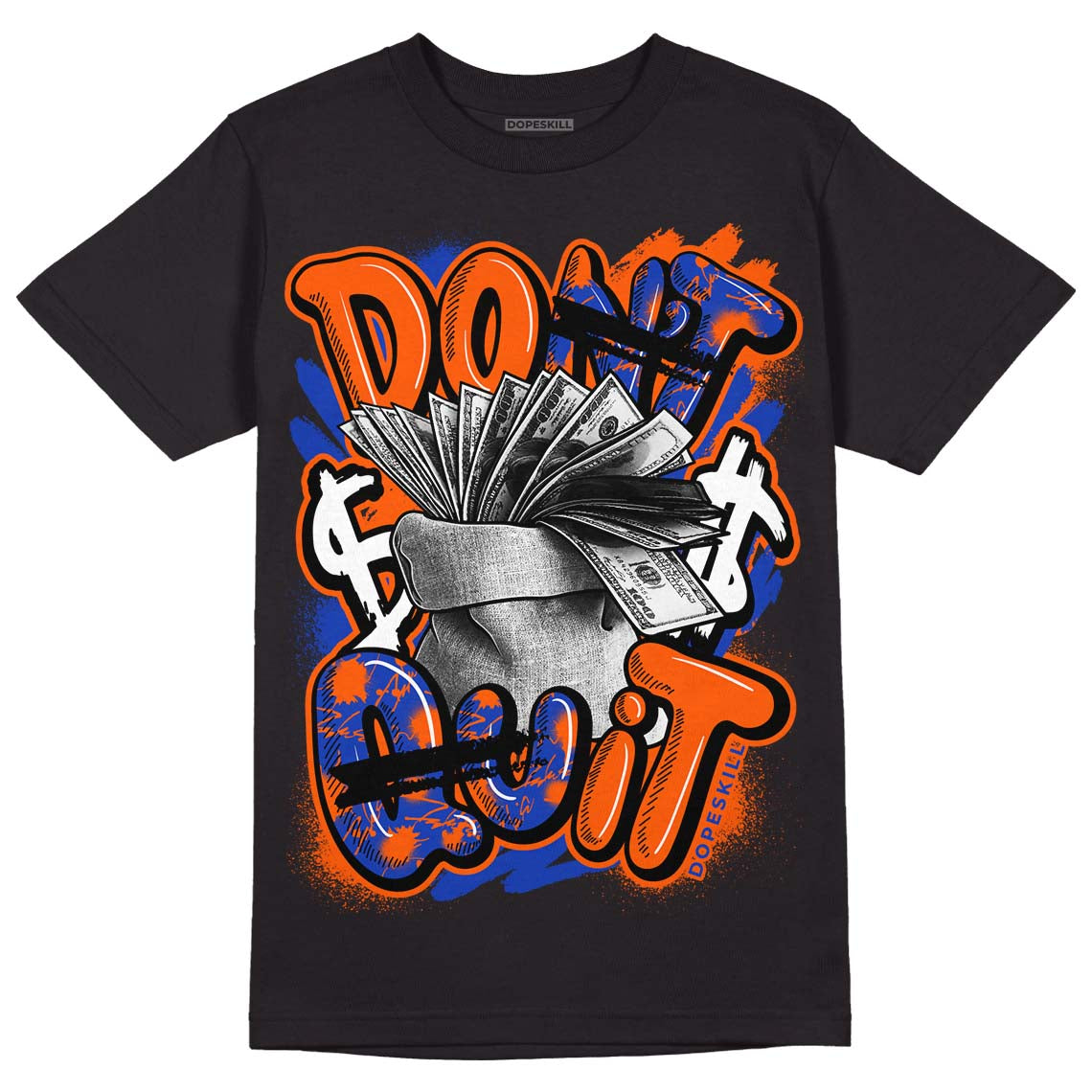 Dunk Low Futura Orange Blaze superstreetwear T-Shirt Don't Quit Graphic