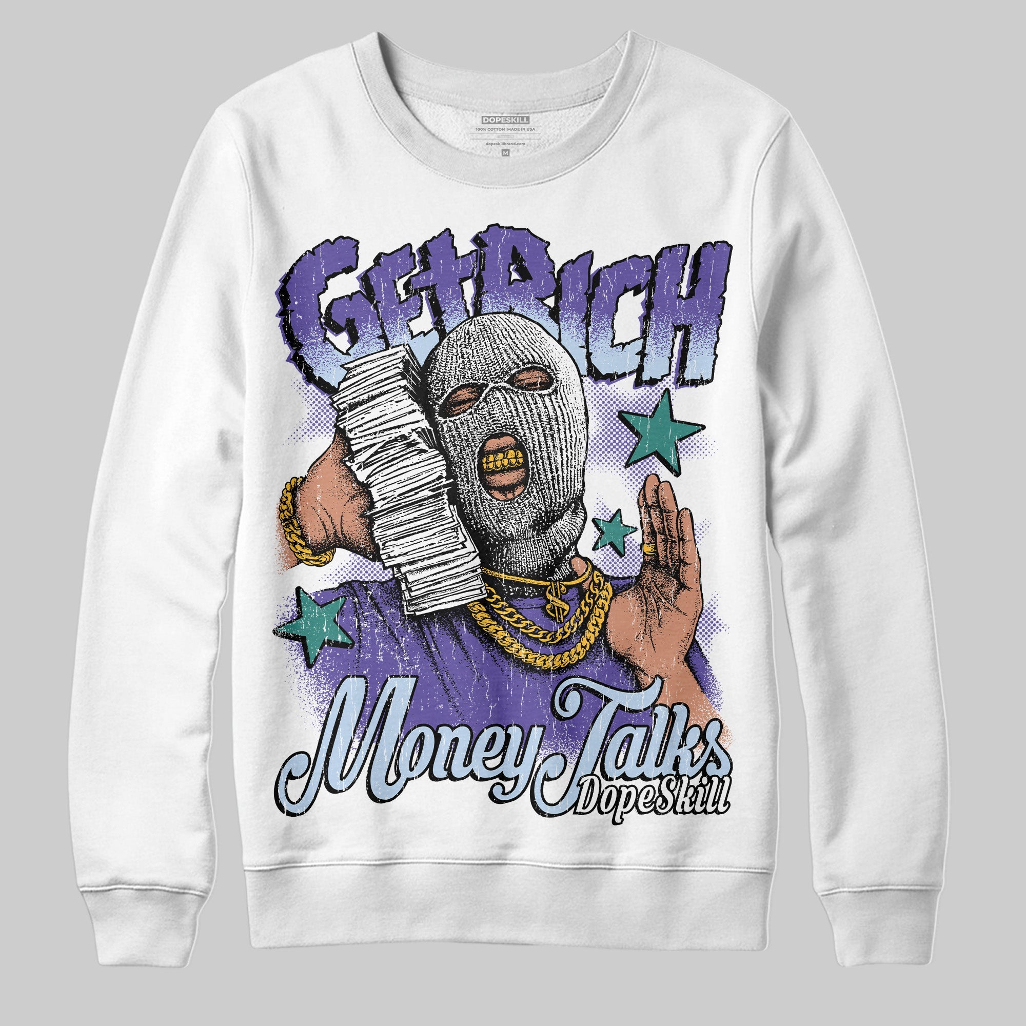 Grape 5s superstreetwear Sweatshirt Get Rich Graphic