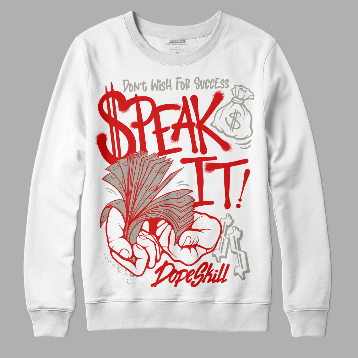 Fire Red 3s superstreetwear Sweatshirt Speak It Graphic