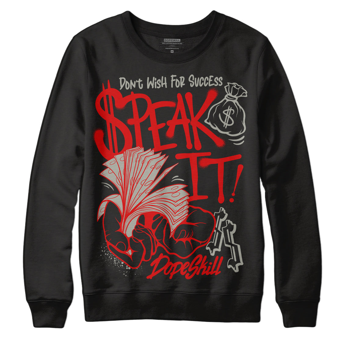 Fire Red 3s superstreetwear Sweatshirt Speak It Graphic
