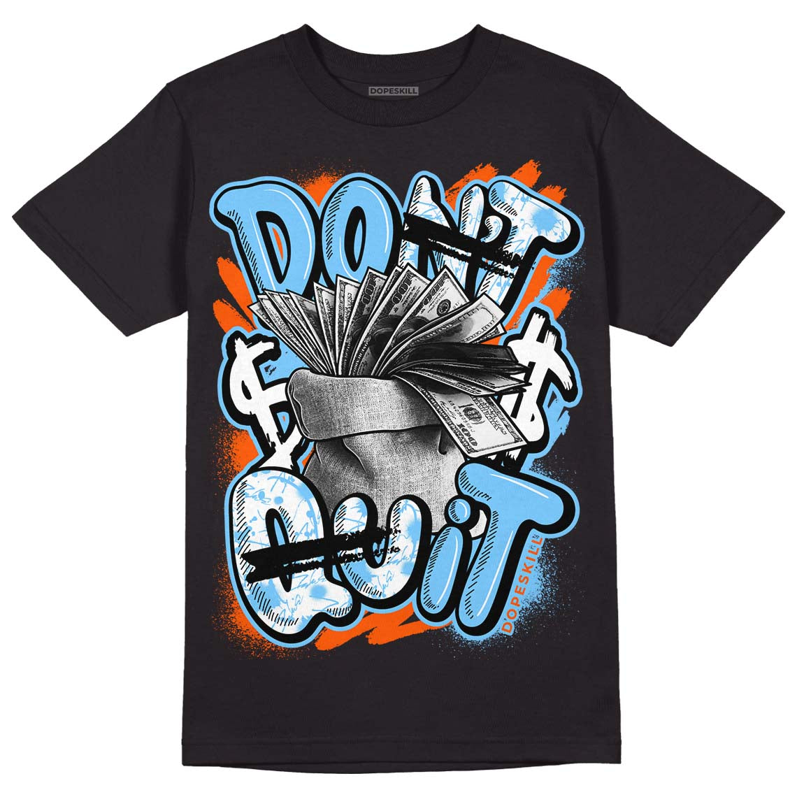 Dunk Low Futura University Blue superstreetwear T-Shirt Don't Quit Graphic