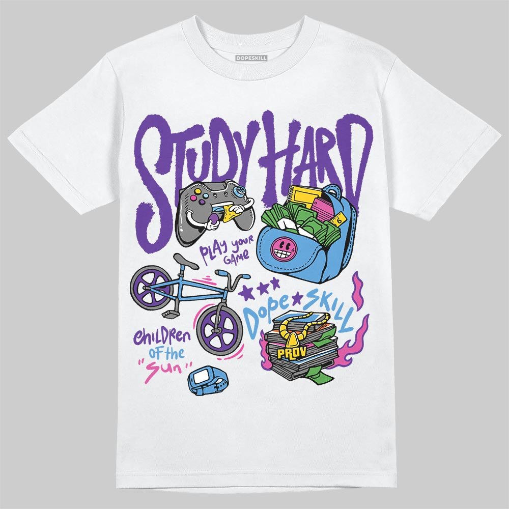 PURPLE Collection superstreetwear T-Shirt Study Hard Graphic