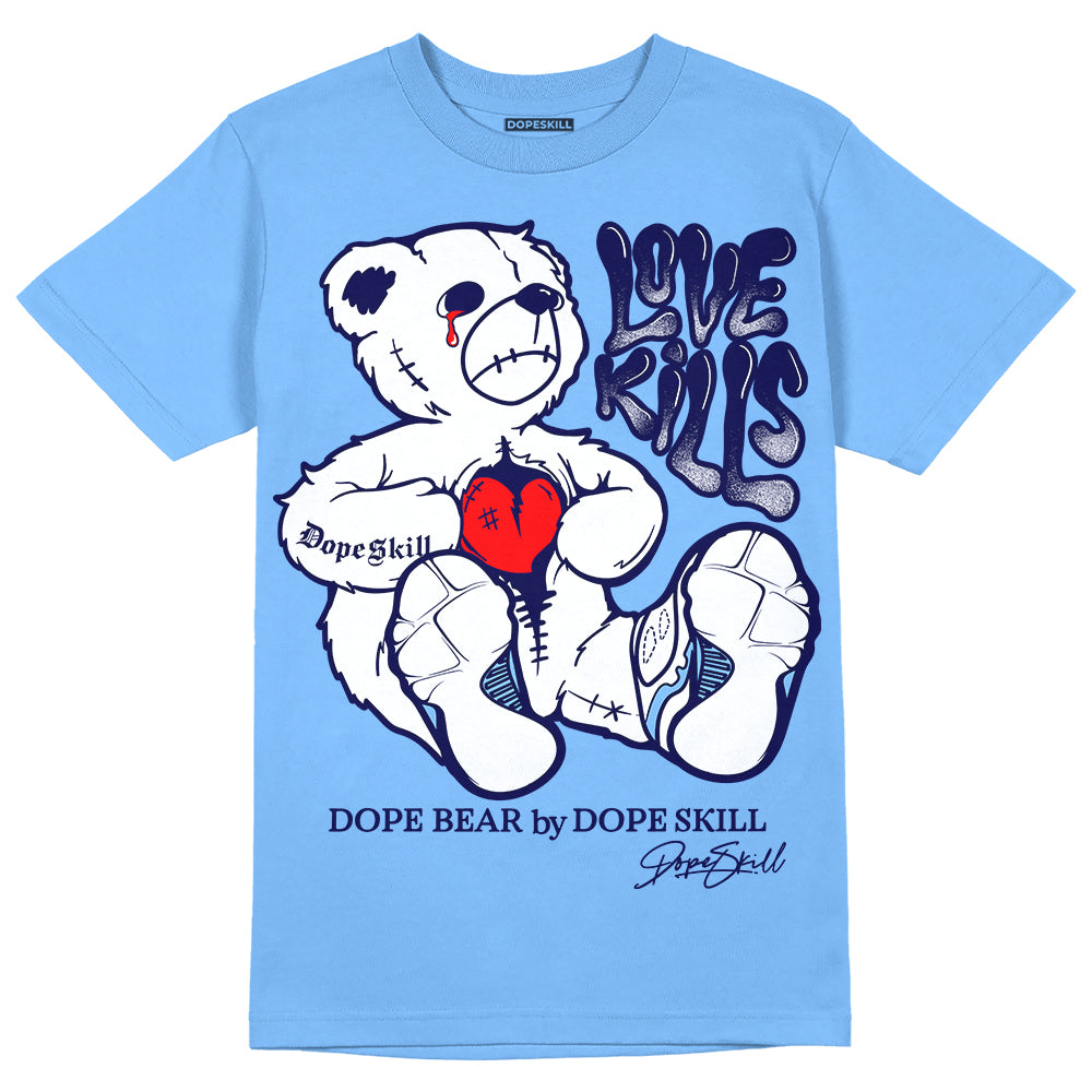 Powder Blue 9s superstreetwear Sky Blue T-shirt Love Kills Graphic