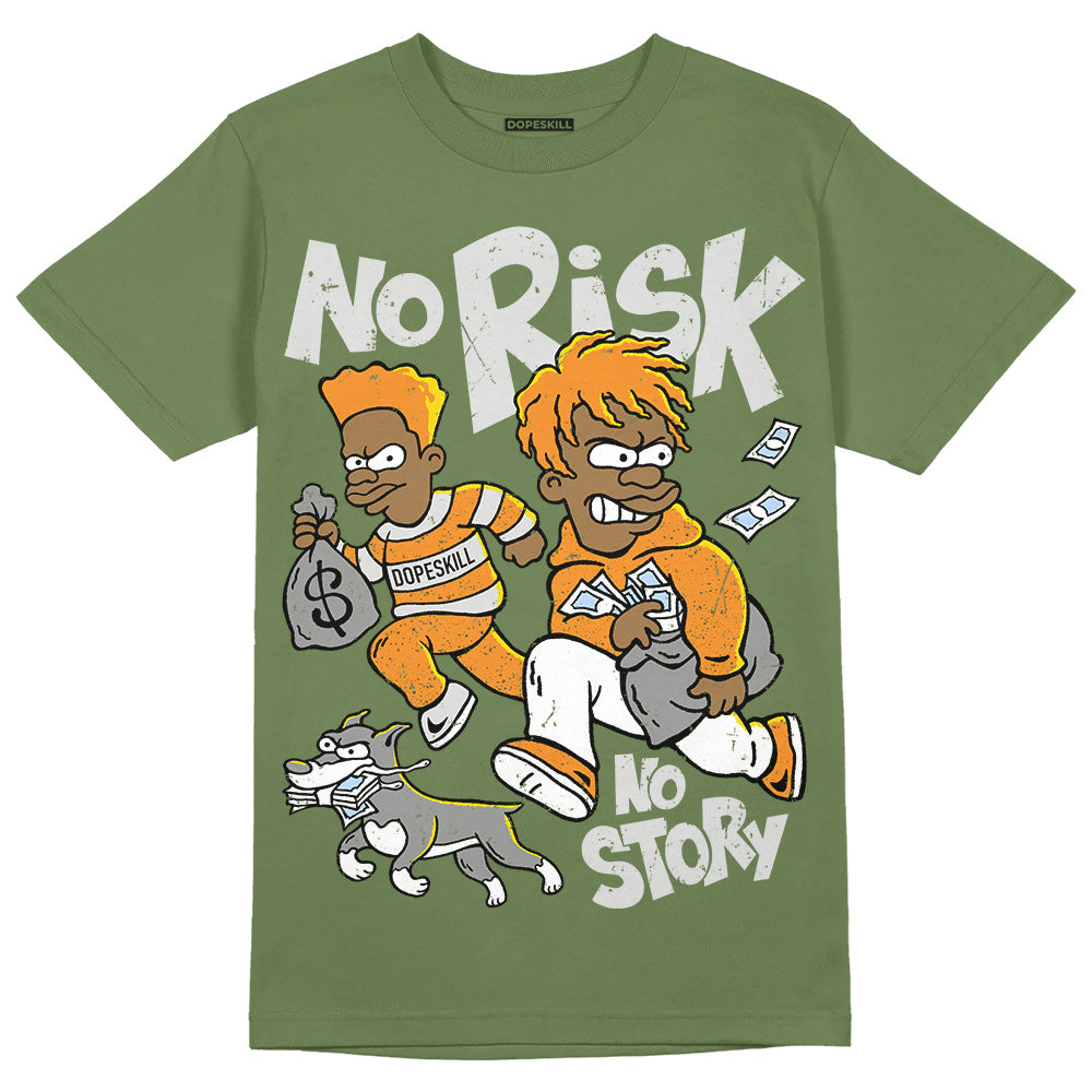Olive 5s superstreetwear Olive T-shirt No Risk No Story Graphic
