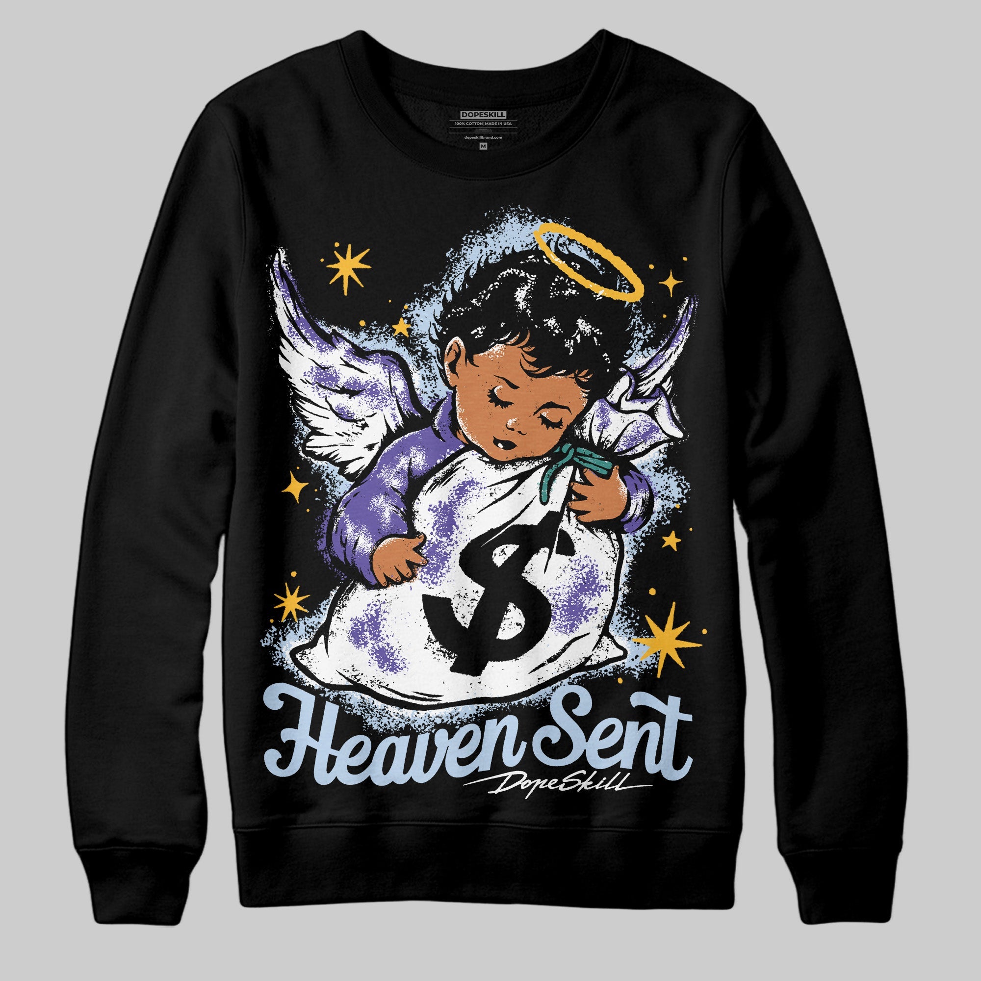 Grape 5s superstreetwear Sweatshirt Heaven Sent Graphic