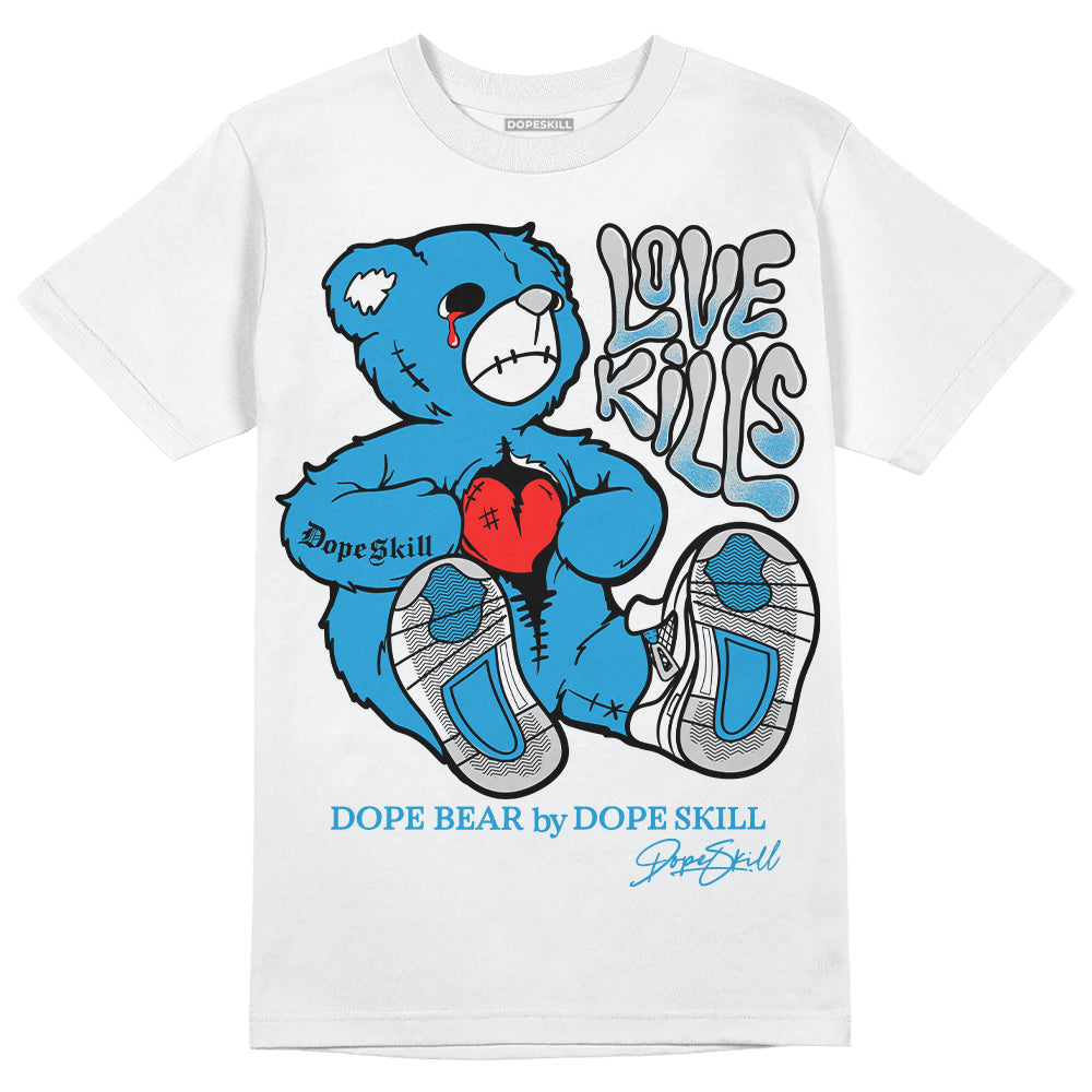 Military Blue 4s superstreetwear T-Shirt Love Kills Graphic