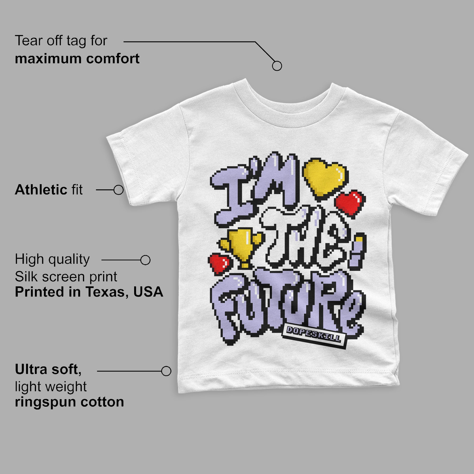 Pure Violet 11s Low superstreetwear Toddler Kids T-shirt I'm The Future Graphic