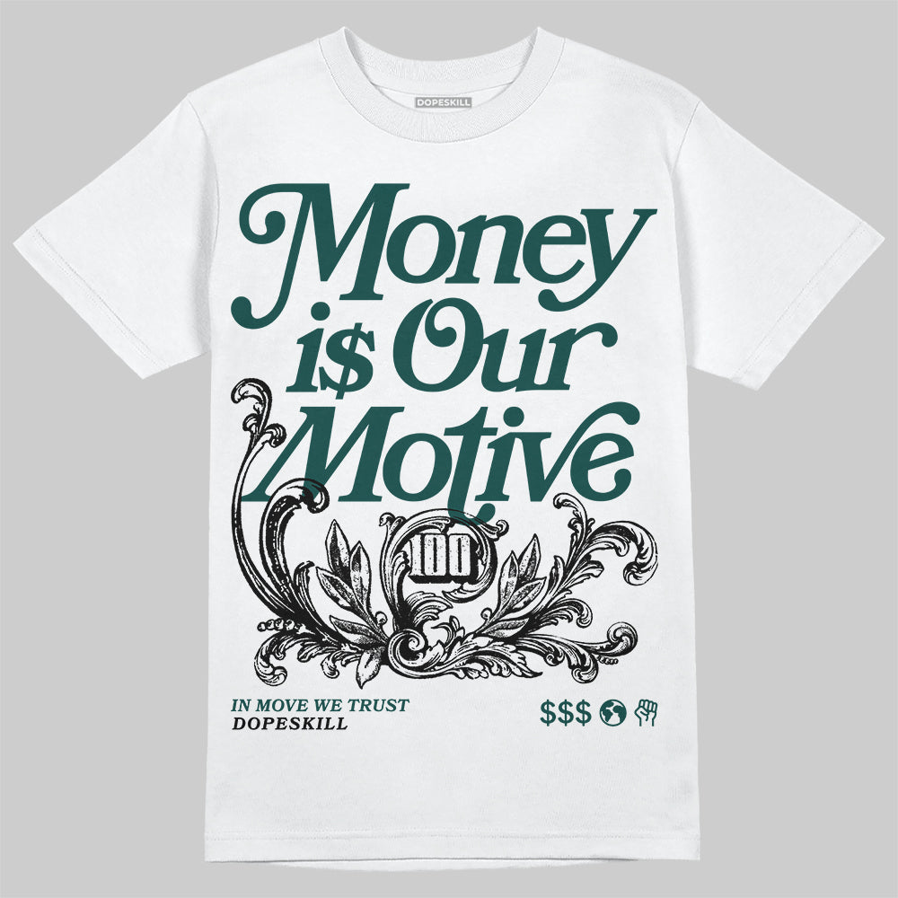 Oxidized Green 4s superstreetwear T-Shirt Money Is Our Motive Typo Graphic