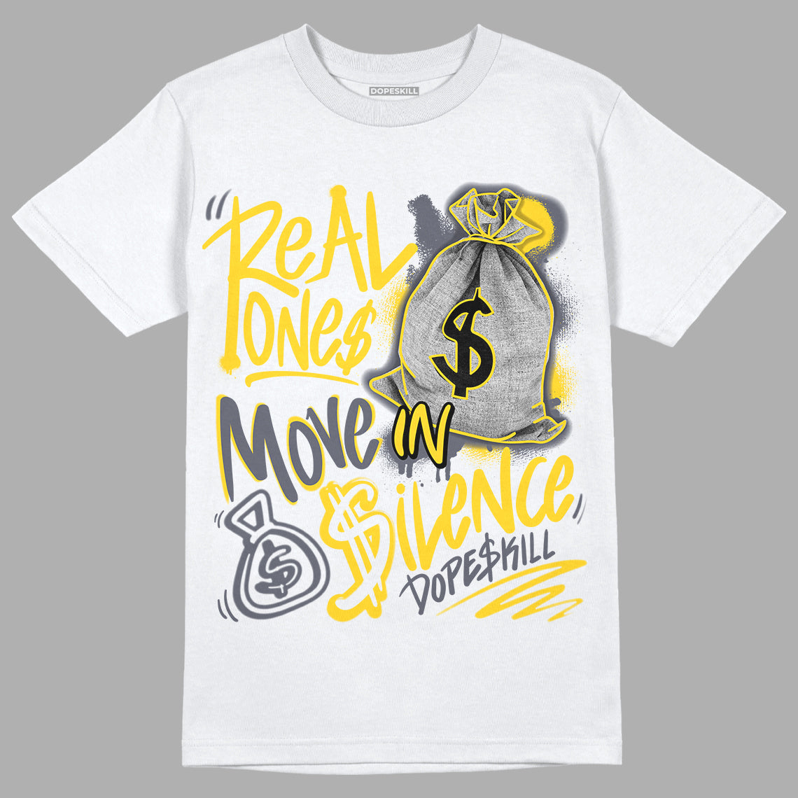 AJ 4 Lightning superstreetwear T-Shirt Real Ones Move In Silence Graphic