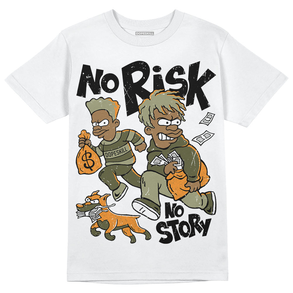 Olive 5s superstreetwear T-Shirt No Risk No Story Graphic