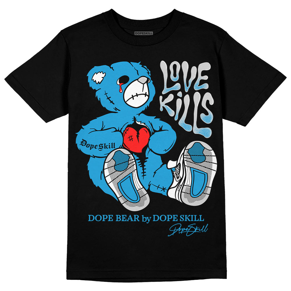 Military Blue 4s superstreetwear T-Shirt Love Kills Graphic