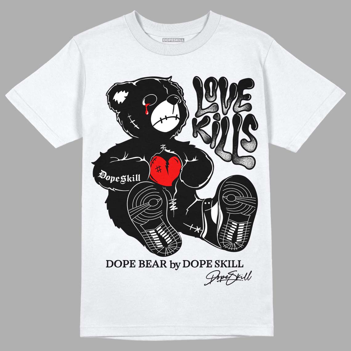 Dunk Low Panda White Black superstreetwear T-Shirt Love Kills Graphic