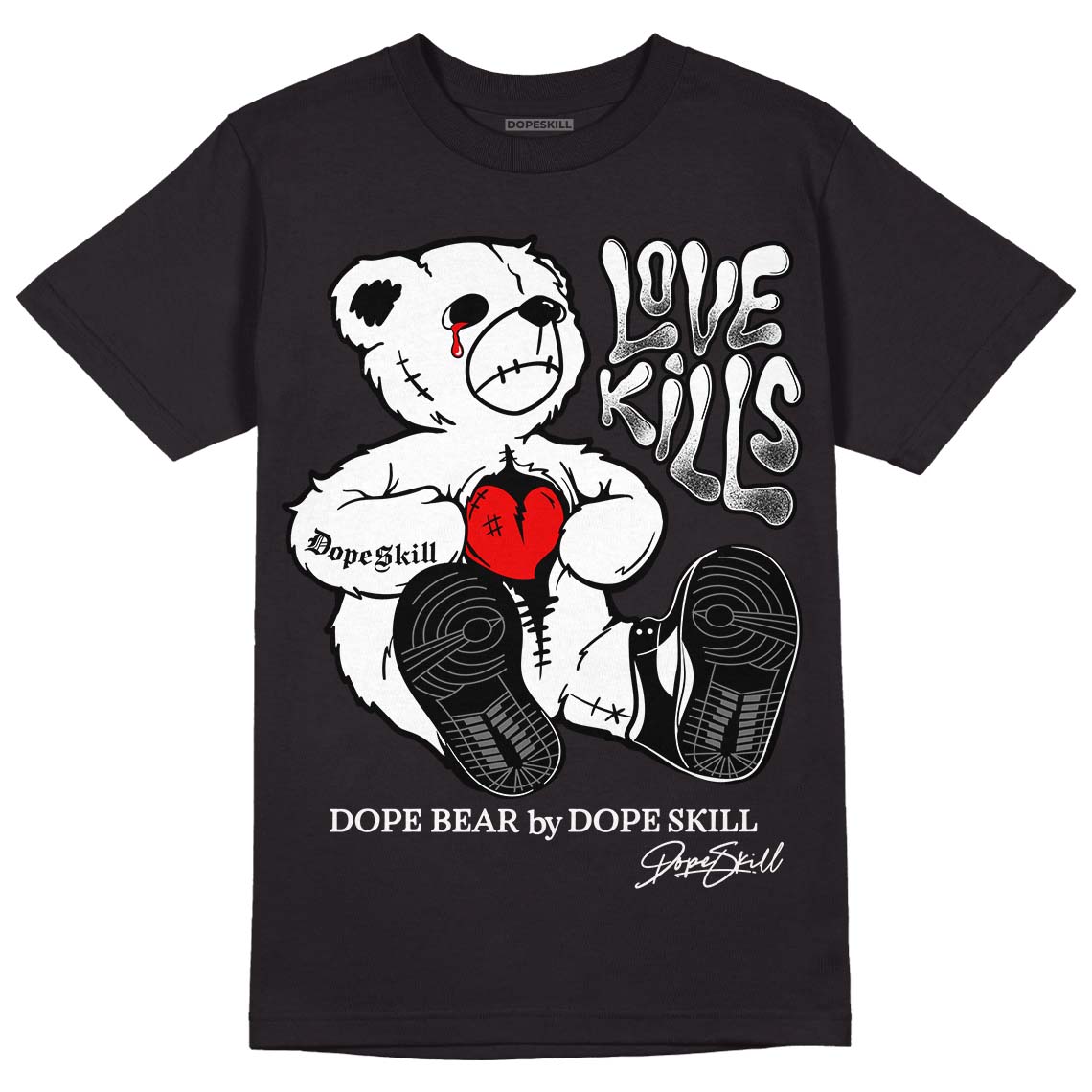 Dunk Low Panda White Black superstreetwear T-Shirt Love Kills Graphic