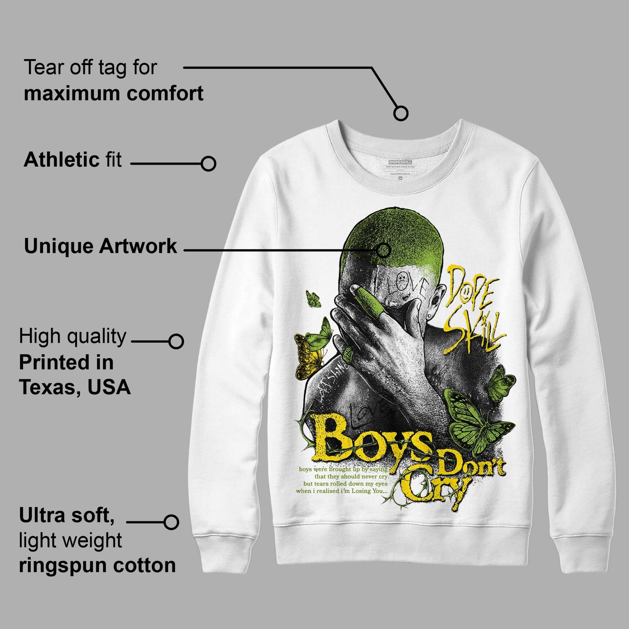 Dunk Low 'Chlorophyll' superstreetwear Sweatshirt Boys Don't Cry Graphic