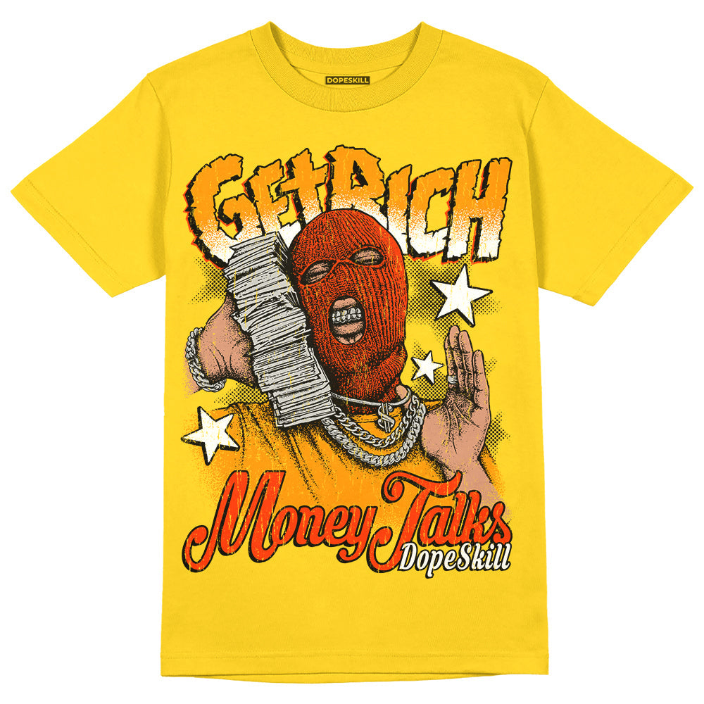Yellow Ochre 6s superstreetwear Yellow T-shirt Get Rich Graphic