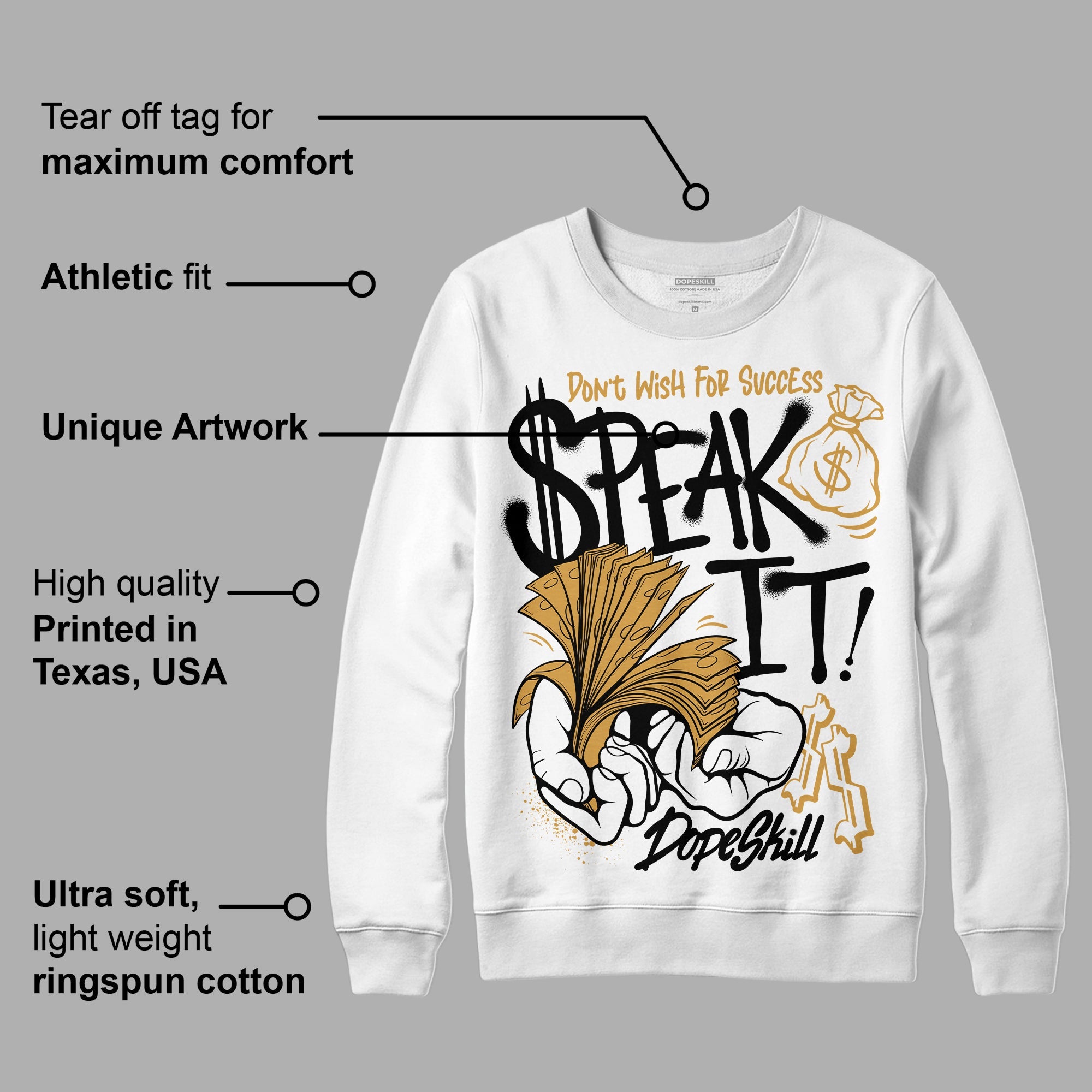 Gratitude 11s superstreetwear Sweatshirt Speak It Graphic