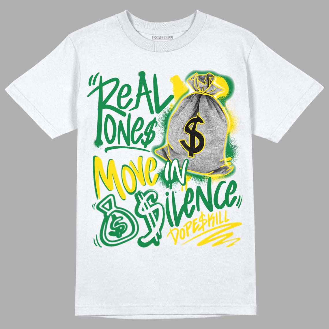 Dunk Low Reverse Brazil superstreetwear T-Shirt Real Ones Move In Silence Graphic