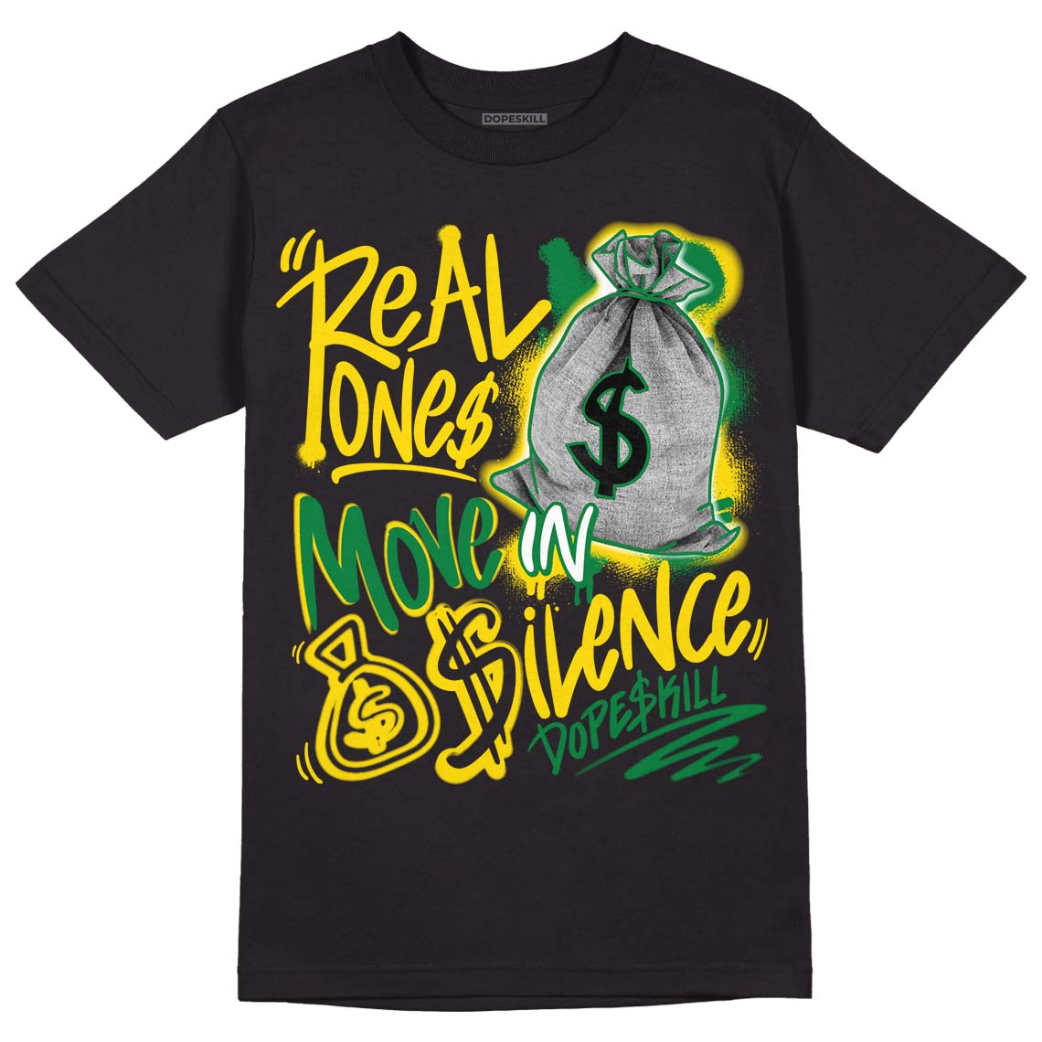 Dunk Low Reverse Brazil superstreetwear T-Shirt Real Ones Move In Silence Graphic