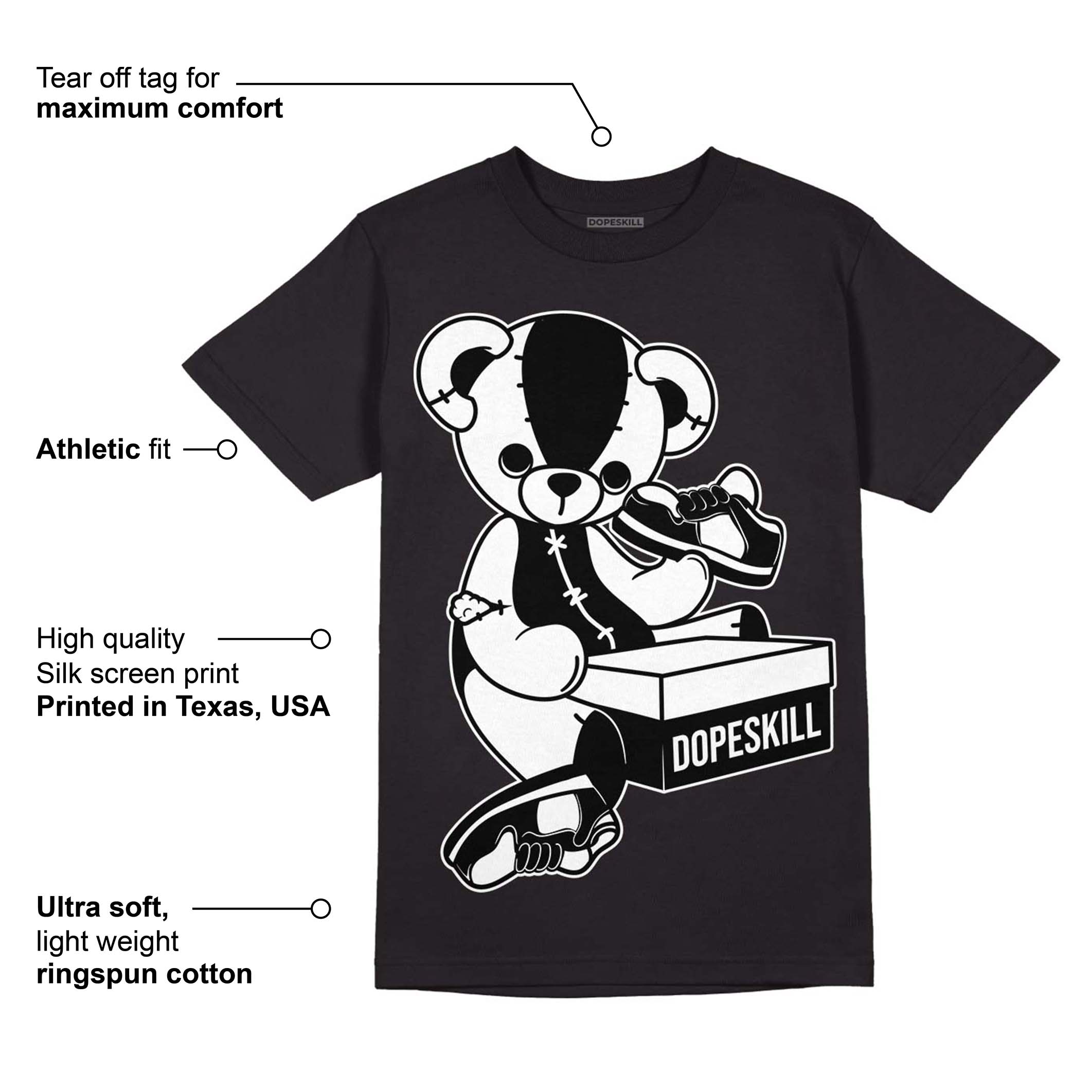 Dunk Low Panda White Black superstreetwear T-Shirt Sneakerhead BEAR Graphic