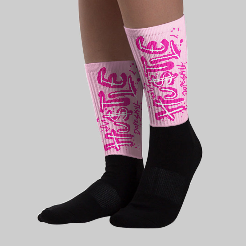 Triple Pink Dunk superstreetwear Sublimated Socks Hustle Graphic